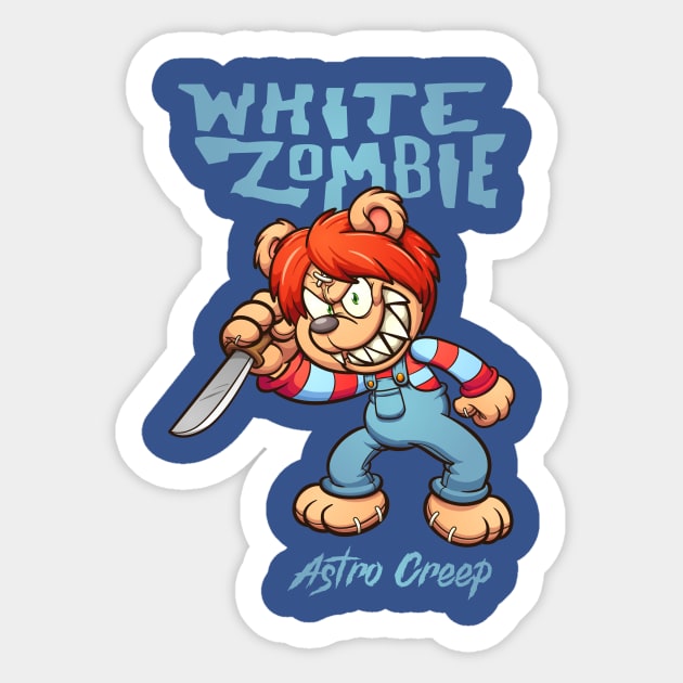White Zombie Thunder Kiss 65 White Zombie Sticker Teepublic